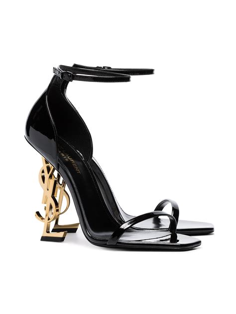 ysl gold tractor heel|yves saint laurent high heels.